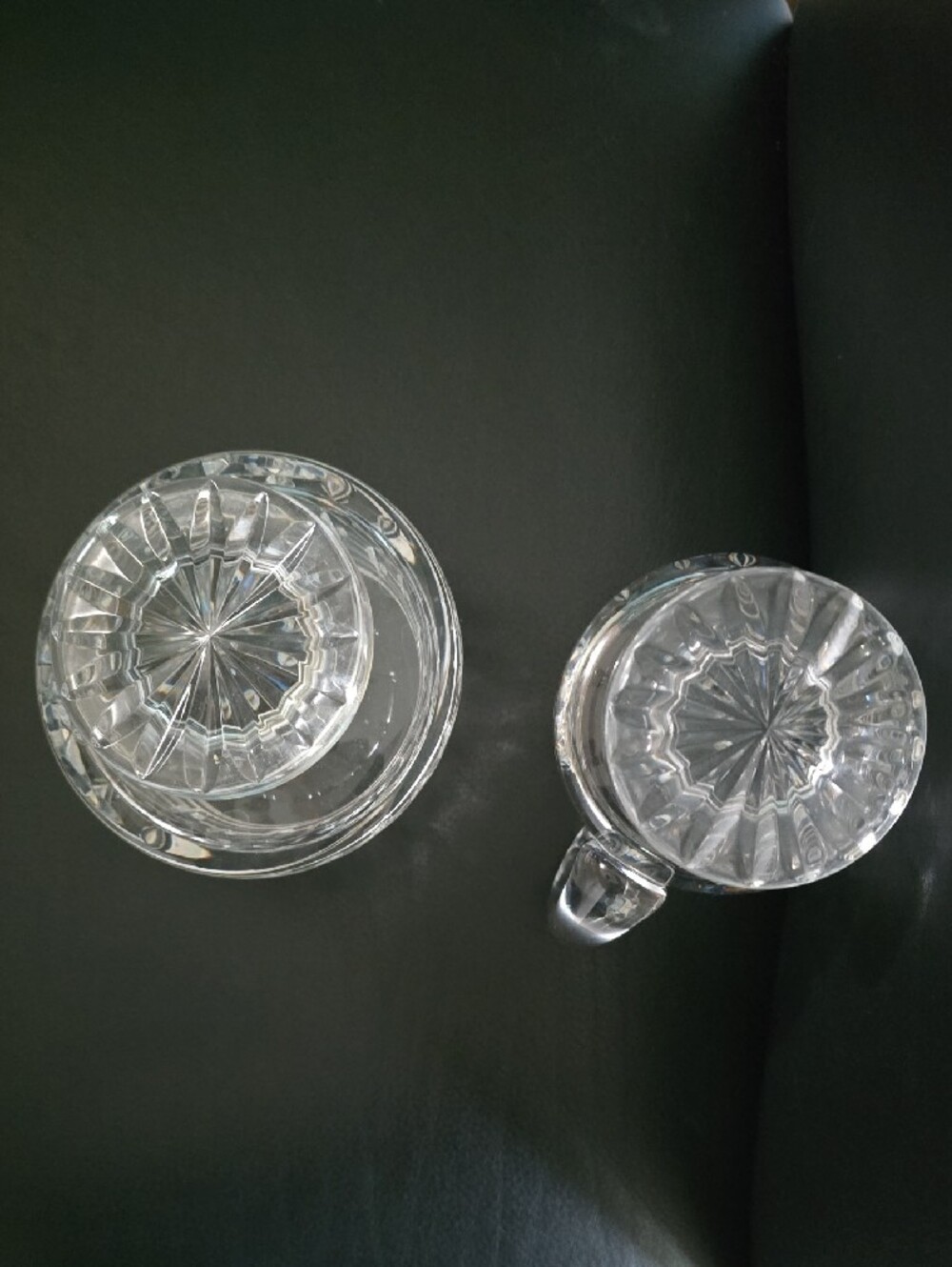 Waterford Crystal Lismore Footed Cream and Sugar Bowl Retired Marked - Picture 3 of 6